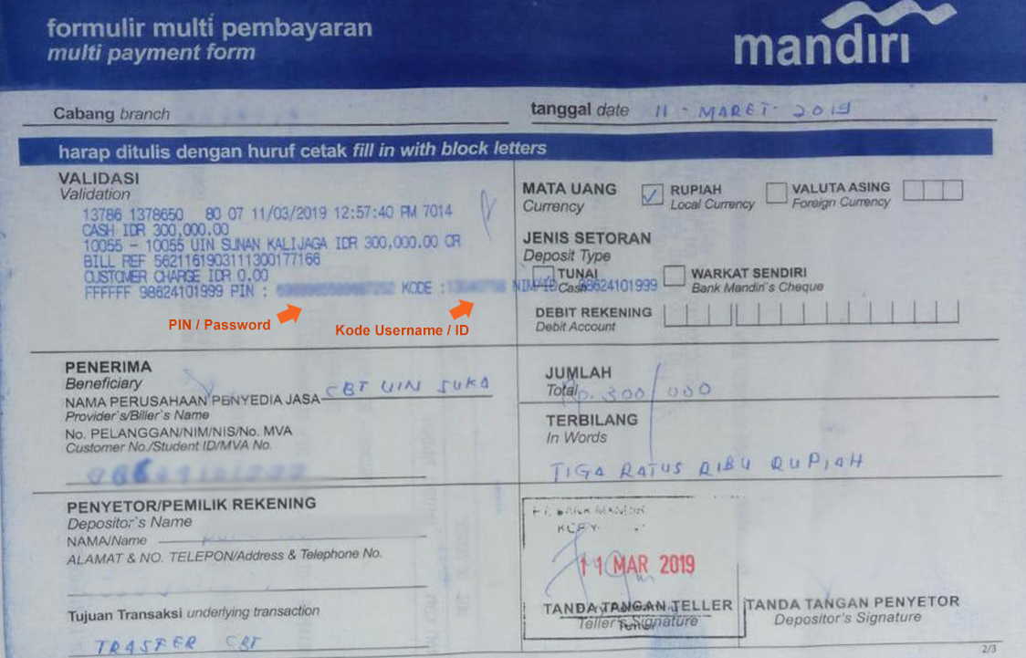 Contoh Slip Penarikan Bank Bni Meteor